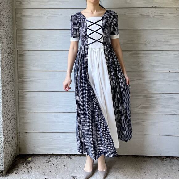 Handmade Joann Fabric Dotted Maxi Dress/ Girls’s Size.--MA4 - Picture 2 of 13